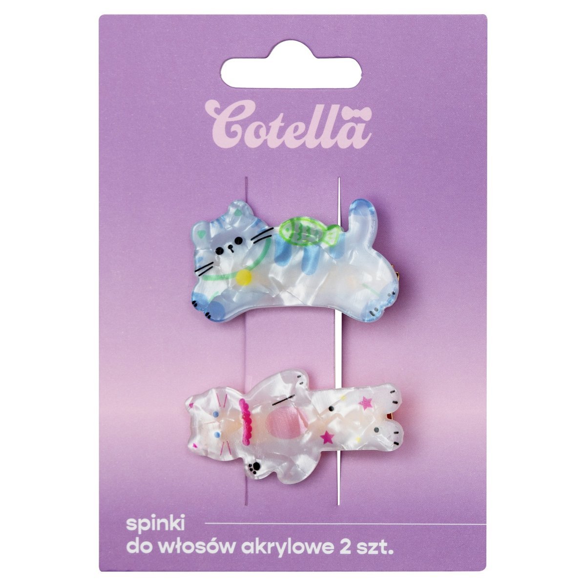 Spinki do włosów, Cotella, Shiny Kittens, 2 szt.