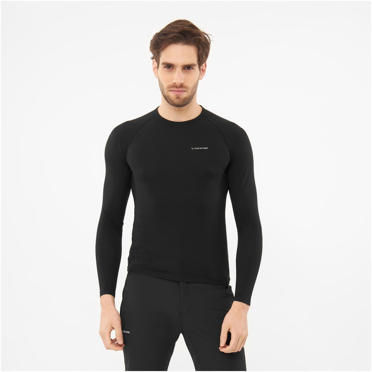 Koszulka termoaktywna z długim rękawem Viking Easy Dry Unisex czarna r. S
