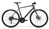 Rowery - Rower szosowy fitness SPEEDER 100 L(56) SILK DARK SILVER(BLACK) - miniaturka - grafika 1