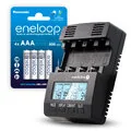 Ładowarki i akumulatory - ZESTAW Ładowarka akumulatorków Ni-MH everActive NC-3000 + 4x Akumulatorki R03 / AAA Panasonic Eneloop 800mAh - miniaturka - grafika 1