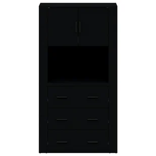 Wysoka szafka, czarna, materiał drewnopochodny Lumarko! - Szafki do salonu Wysoka szafka, czarna, materiał drewnopochodny Lumarko! - Szafki do salonu - miniaturka - grafika 9