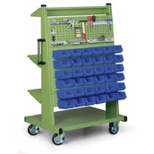 Pozostałe wyposażenie warsztatu - Mobilny stojak na pojemniki i narzędzie - pusty - miniaturka - grafika 1