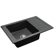 Zlewozmywaki - Rea Zlewozmywak granitowy STEN balck nakrapiany ZLE-00107 - miniaturka - grafika 1
