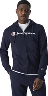 Bluzy męskie - Champion Bluza męska Champion Full Zip Hoodie granatowa 220255 BS501 S - miniaturka - grafika 1