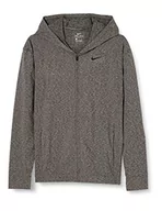 Bluzy męskie - Nike Męska bluza z kapturem Dri-Fit BQ2864, szara (chłodna szara/siłownia czerwono-biała), S - miniaturka - grafika 1