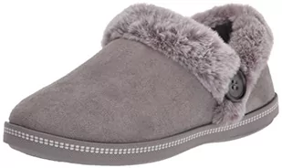 Skechers Damskie przytulne kapcie z tostami Campfire-Fresh, Grafitowy, 35.5 EU - Kapcie damskie - miniaturka - grafika 1