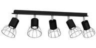 Lampy sufitowe - Lampa Sufitowa DANTE, MLP7358, czarny/chrom, 5x8W LED GU10 - miniaturka - grafika 1