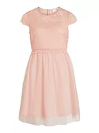 Sukienki - Vila Damska sukienka VILYNNEA Capsleeve Short Dress/BM/DC, Silver Pink, 40, Silver Pink, 40 - miniaturka - grafika 1
