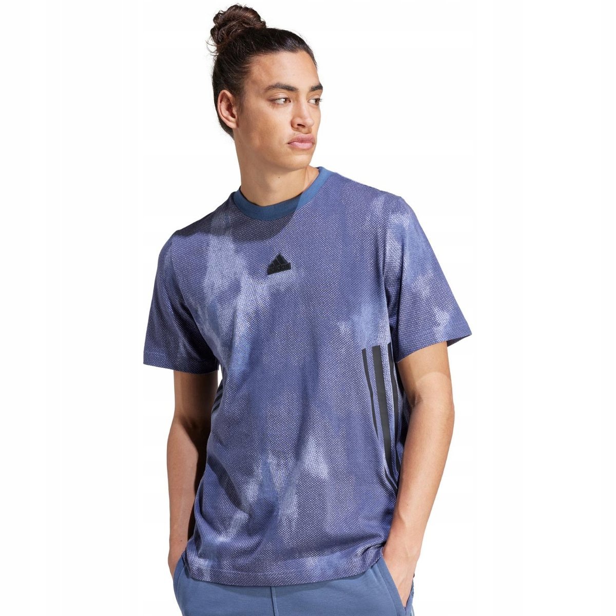 Koszulka męska adidas Future Icons 3-Stripes niebieska IX5200 S