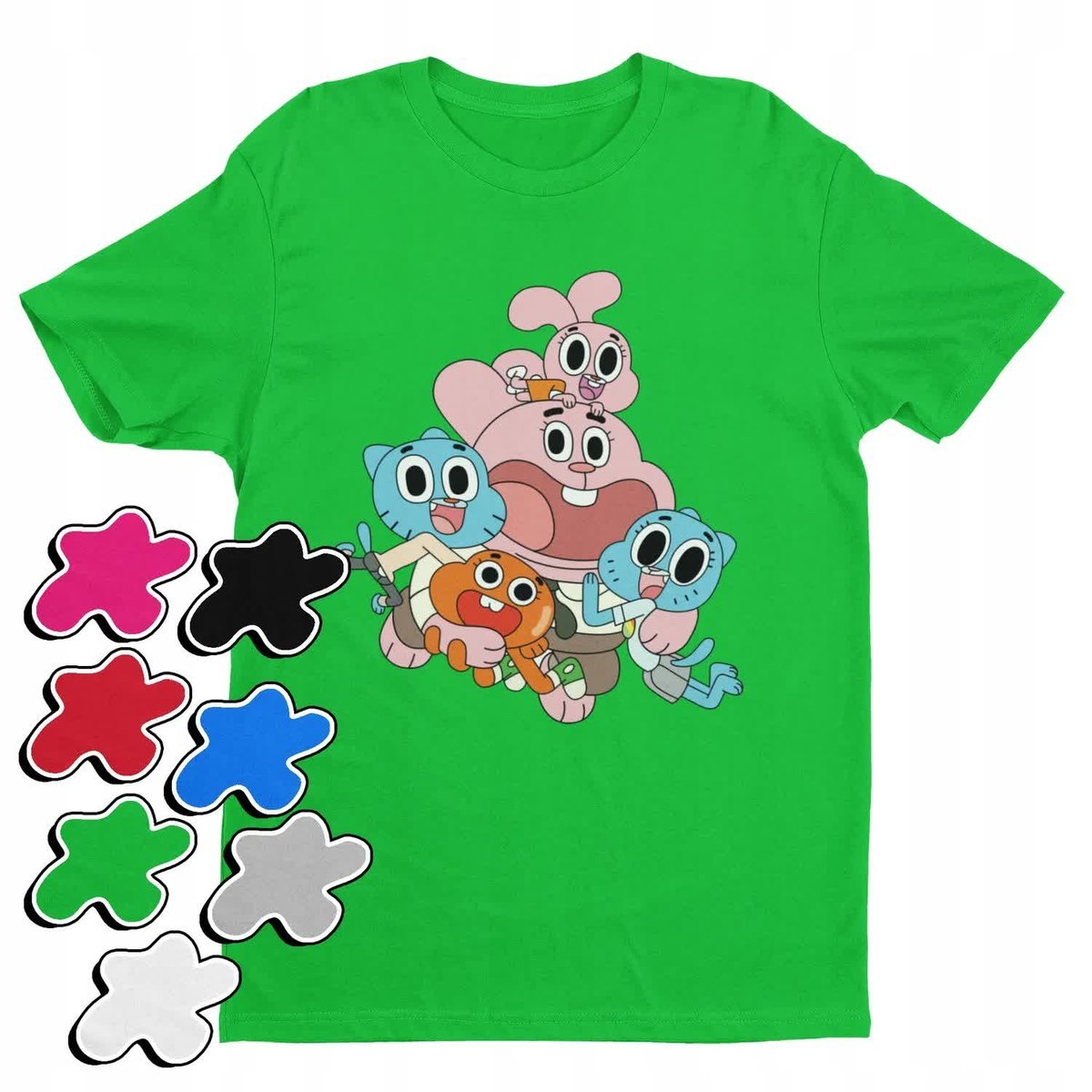 Koszulka T-Shirt Dziecięca Z Nadrukiem Gumball Darwin Różne -L 146-152