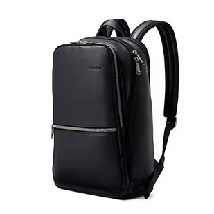 Samsonite Plecak na laptopa unisex 126036, Czarny, Jeden rozmiar, Klasyczny skórzany wąski plecak - Torby na laptopy - miniaturka - grafika 1