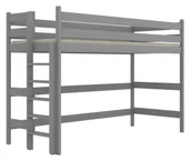 Łóżka dla dzieci i młodzieży - Szare łóżko dziecięce na antresoli Tifi 3X - 5 rozmiarów - miniaturka - grafika 1