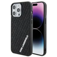 Etui i futerały do telefonów - Karl Lagerfeld KLHCP15X3DMKRLK iPhone 15 Pro Max 6.7" czarny/black hardcase 3D Rubber Multi Logo - miniaturka - grafika 1