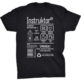 Instruktor Etykieta Koszulka Prezent Instruktora - Koszulki męskie - miniaturka - grafika 1