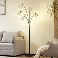 Lampy stojące - Lampa stojąca Lindby Lielle, naturalny bambus, 5-punktowa, 190 cm - miniaturka - grafika 1