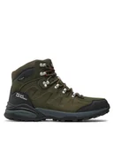 Buty trekkingowe męskie - Jack Wolfskin Trekkingi Refugio Texapore Mid M 4049841 Khaki - miniaturka - grafika 1
