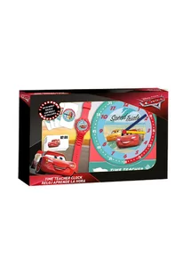 Euroswan Zestaw do nauki o czasie z zegarkiem i kartami do gry Cars WD19966 Kids Euroswan WD19966 - Zegarki dla dzieci - miniaturka - grafika 1