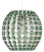 Lampy sufitowe - Candellux Kryształowa LAMPA wisząca OPRAWA Zwis DO salonu RICA 31-02556 Zielony kryształki - miniaturka - grafika 1