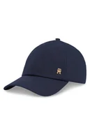 Czapki damskie - Tommy Hilfiger Czapka z daszkiem Elevated Chic Soft Cap AW0AW17138 Niebieski - miniaturka - grafika 1