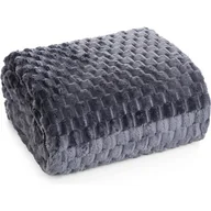 Koce i narzuty dla dzieci - ﻿Koc FLANO z efektem 3D stal 170x210 miękki kocyk - miniaturka - grafika 1