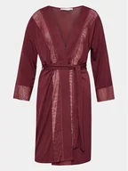 Szlafroki damskie - Femilet by Chantelle Szlafrok Jazz FNA530 Bordowy Regular Fit - miniaturka - grafika 1