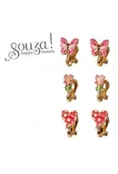 Zabawki kreatywne - Klipsy do uszu dla dziewczynek motyle Finelie 3 pary - miniaturka - grafika 1