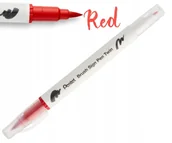 Kredki, ołówki, pastele i pisaki - Pisak PENTEL Brush Sign Pen Twin SESW30 czerwony - miniaturka - grafika 1