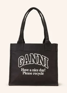 Ganni Torba Shopper schwarz - Torebki damskie - miniaturka - grafika 1