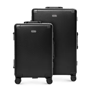 Zestaw małej i średniej walizki z aluminium czarny - Walizki Zestaw małej i średniej walizki z aluminium czarny - Walizki - miniaturka - grafika 1