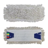 Miotły, szufle, mopy - Mop bawełniany szary płaski z zakładkami Economy 40cm do stelaża MERIDA - miniaturka - grafika 1