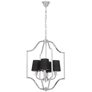 LAMPA WISZĄCA NOWOCZESNA CZARNO-CHROMOWANA ORLANDO W4 - Lampy sufitowe - miniaturka - grafika 1
