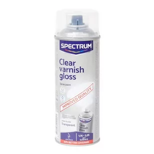 Lakier bezbarwny w sprayu wysoki połysk 400 ml ulepszona formuła - Farby i media malarskie - miniaturka - grafika 1