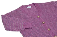 Swetry damskie - Caneva Damski luźny długi kardigan z wyciętym dekoltem w serek, fioletowy, rozmiar XS/S, liliowy, XS - miniaturka - grafika 1