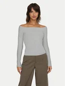 Bluzki damskie - ONLY Bluzka Glamour 15339763 Szary Slim Fit - miniaturka - grafika 1