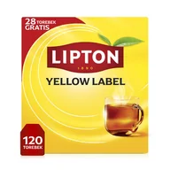 Herbata - Herbata czarna Lipton Yellow Label 92 torebki + 28 GRATIS - miniaturka - grafika 1
