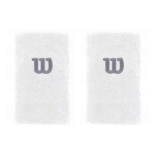 Wilson, Frotki Na Nadgarstek, Extra Wide Wristband, Białe 2 szt - Koszykówka - miniaturka - grafika 1