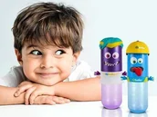 Butelki dla niemowląt - IQBottles IQBottles, Bidon-butelka 2w1 Pink/White Hair mokopico-1470-0 - miniaturka - grafika 1