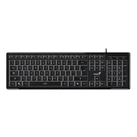 Klawiatury - Genius SlimStar 820, CZ/SK, slim rodzaj (USB), czarna, Podświetlane klawisze - miniaturka - grafika 1