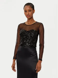 Rinascimento Bluzka CFC0019767002 Czarny Regular Fit - Bluzki damskie - miniaturka - grafika 1