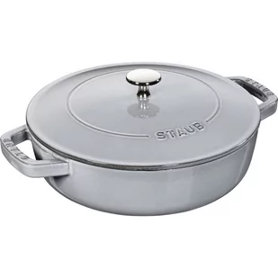 Staub 40511  471  0 naczynie do pieczenia z chistera, żeliwo, szary, 24 cm 12612418 - Brytfanny - miniaturka - grafika 1