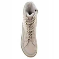 Botki damskie - JANA BOTKI DAMSKIE BEŻOWE OCIEPLANE Z ZAMKIEM 39 Ż5C - miniaturka - grafika 1