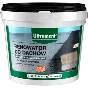 Ultrament Renowator do dachów czarny 5L - Preparaty bitumiczne - miniaturka - grafika 1