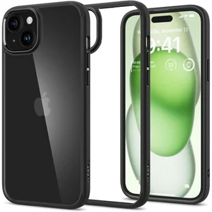 SPIGEN ULTRA HYBRID IPHONE 15 PLUS MATTE BLACK - Etui i futerały do telefonów - miniaturka - grafika 1