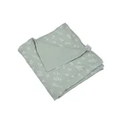 Koce i narzuty dla dzieci - Zielony muślinowy koc dziecięcy 75x75 cm – Bébé Douceur - miniaturka - grafika 1