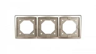 Kontakt Simon KONTAKT_SIMON Ramka potrójna IP44 BASIC STANDARD Satyna BMR3B/29 - Klawisze i ramki - miniaturka - grafika 1