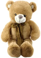 Maskotki i pluszaki - Pluszowa Maskotka Przytulanka Miś z Brązową Kokardą w Paski 60cm LEAN Toys - miniaturka - grafika 1