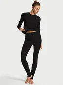 Piżamy damskie - Victoria's Secret Piżama bawełniana z długimi rękawami i legginsami Heart Pointelle - miniaturka - grafika 1