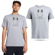 Koszulki sportowe męskie - Koszulka fitness męska Under Armour UA Branded Gel Stack - miniaturka - grafika 1
