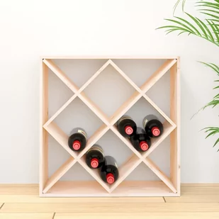 Lumarko Szafka na wino, 62x25x62 cm, lite drewno sosnowe - Stojaki na wino - miniaturka - grafika 4