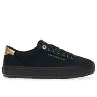 Trampki damskie - Buty Tommy Hilfiger Vulc Canvas FW0FW07682-BDS - czarne - miniaturka - grafika 1